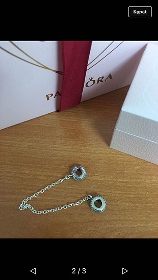 Pandora güvenlik zinciri charm