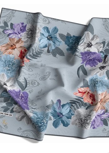 Çiçek Desenli Bohem Kadın eşarp - Görsel 4