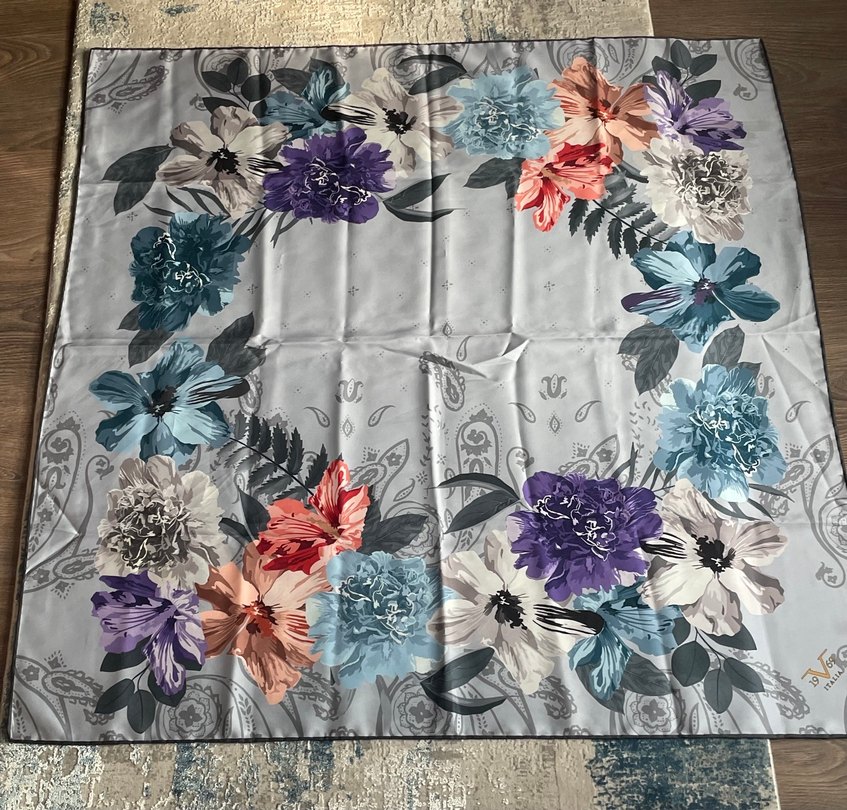 Çiçek Desenli Bohem Kadın eşarp - Görsel 2