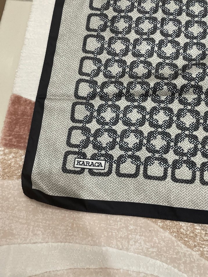 Dantelli Gri Kadın eşrap - Görsel 2