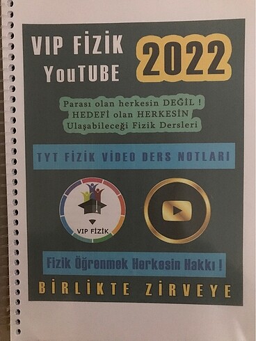 Vip Fizik TYT Video Ders Notları