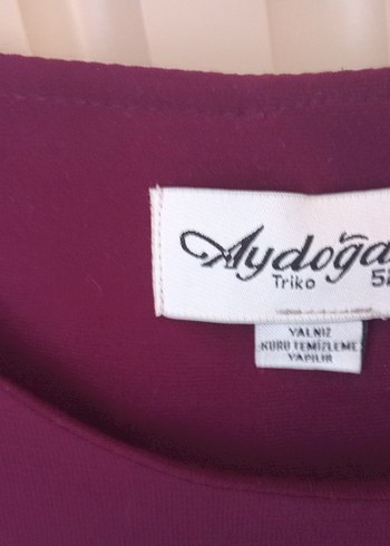 mor  Uzun Nakışlı Kadın Elbise - Görsel 4