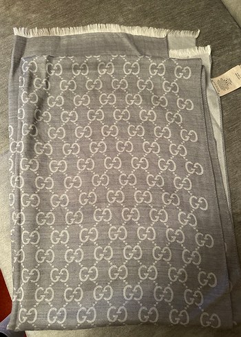  Beden gri Renk Gucci ithal yün ipek şal