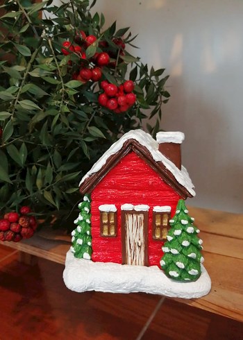 Renkli Kahverengi Ev Figürin tütsü - Görsel 4