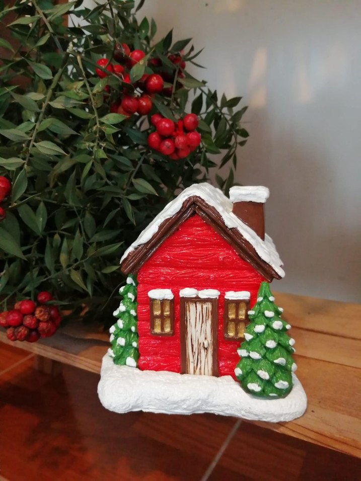 Renkli Kahverengi Ev Figürin tütsü - Görsel 4