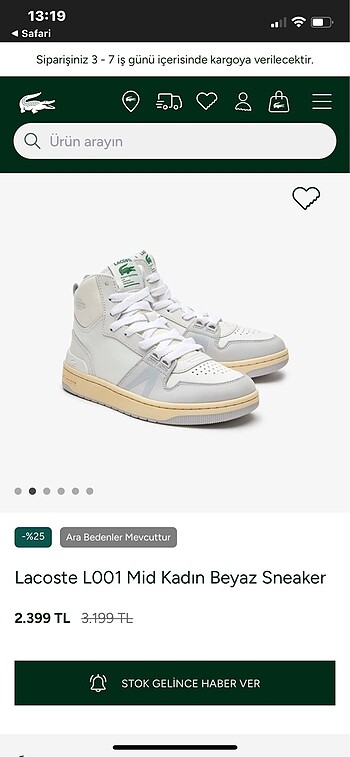 Spor ayakkabı lacoste sneaker kadın