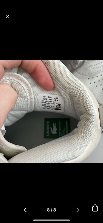40 Beden Spor ayakkabı lacoste sneaker kadın