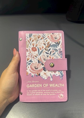 Pembe Baskılı Deri Kadın Cüzdanı