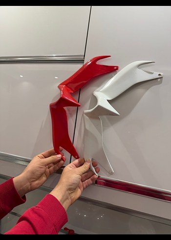 YAMAHA YZF R25 WİNGLET - RÜZGARLIK KIRMIZI BEYAZ 2 ADET - Görsel 2