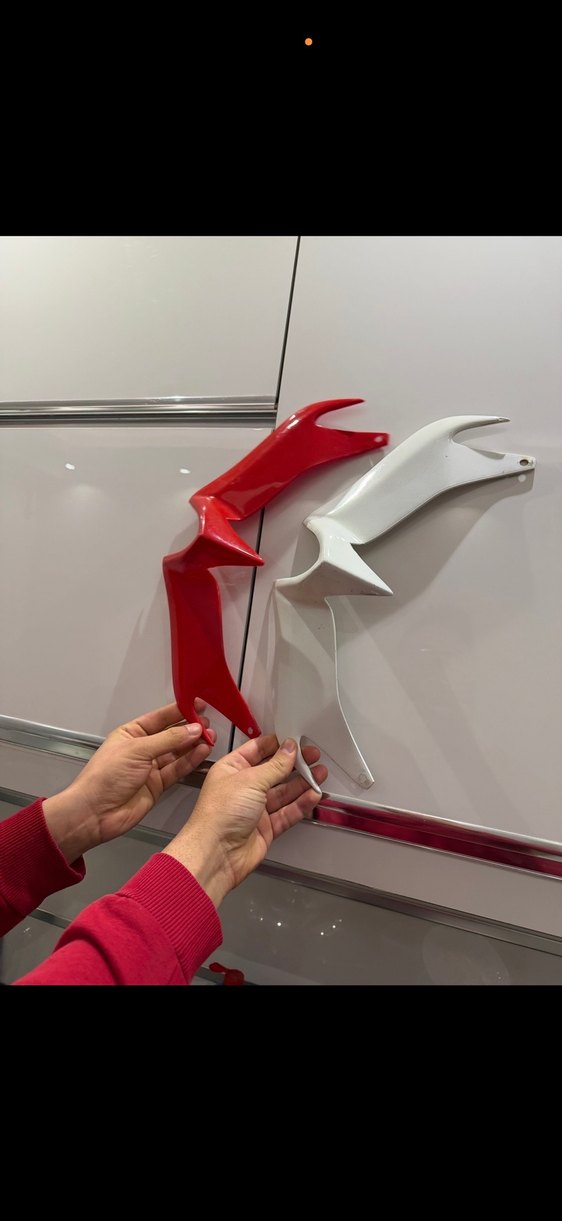 YAMAHA YZF R25 WİNGLET - RÜZGARLIK KIRMIZI BEYAZ 2 ADET - Görsel 2