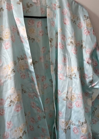 Uzun Mavi Bohem Kadın Sabahlık - Görsel 3