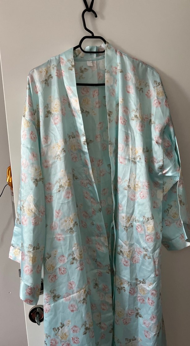 Uzun Mavi Bohem Kadın Sabahlık - Görsel 2