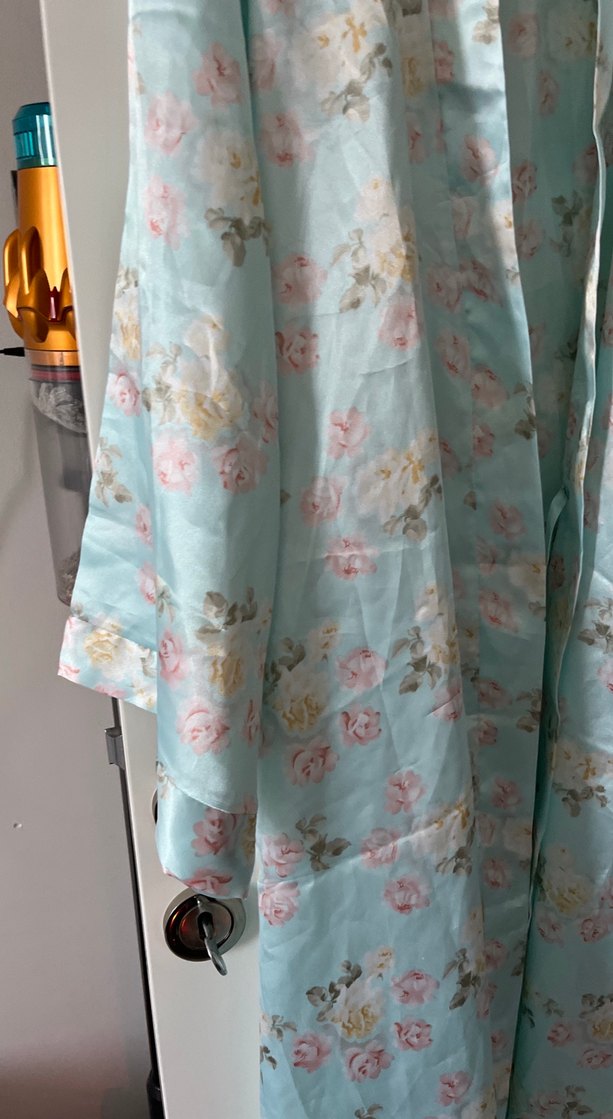 Uzun Mavi Bohem Kadın Sabahlık - Görsel 4