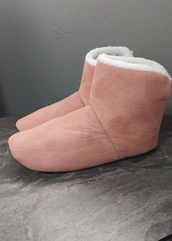 Kızlar için Pembe Sıcak Kürklü Ev Terliği 36 - Görsel 2