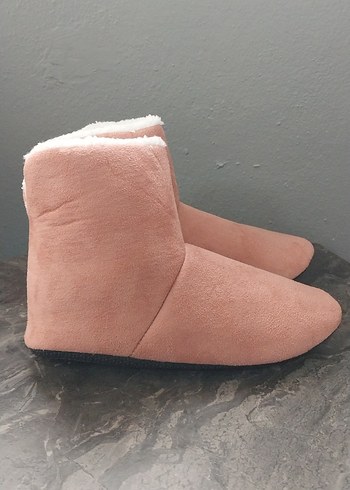 Kızlar için Pembe Sıcak Kürklü Ev Terliği 36 - Görsel 3