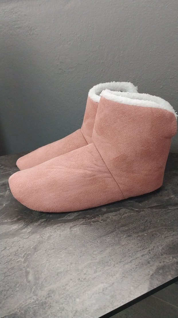 Kızlar için Pembe Sıcak Kürklü Ev Terliği 36 - Görsel 2