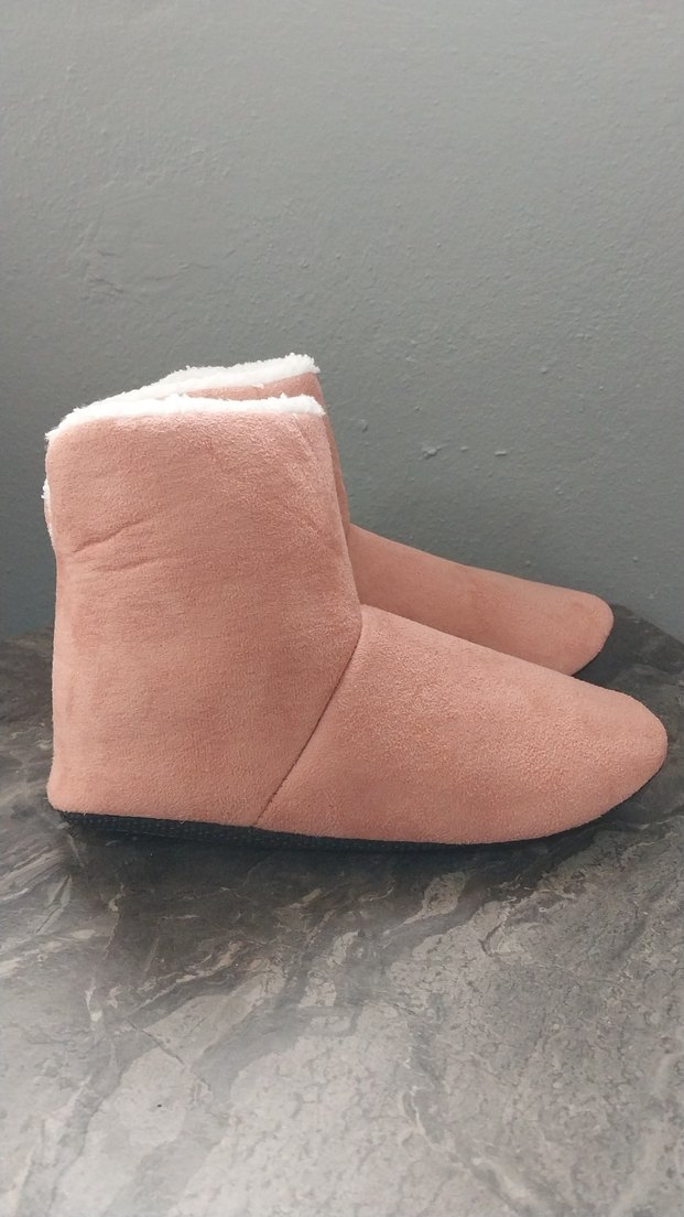 Kızlar için Pembe Sıcak Kürklü Ev Terliği 36 - Görsel 3