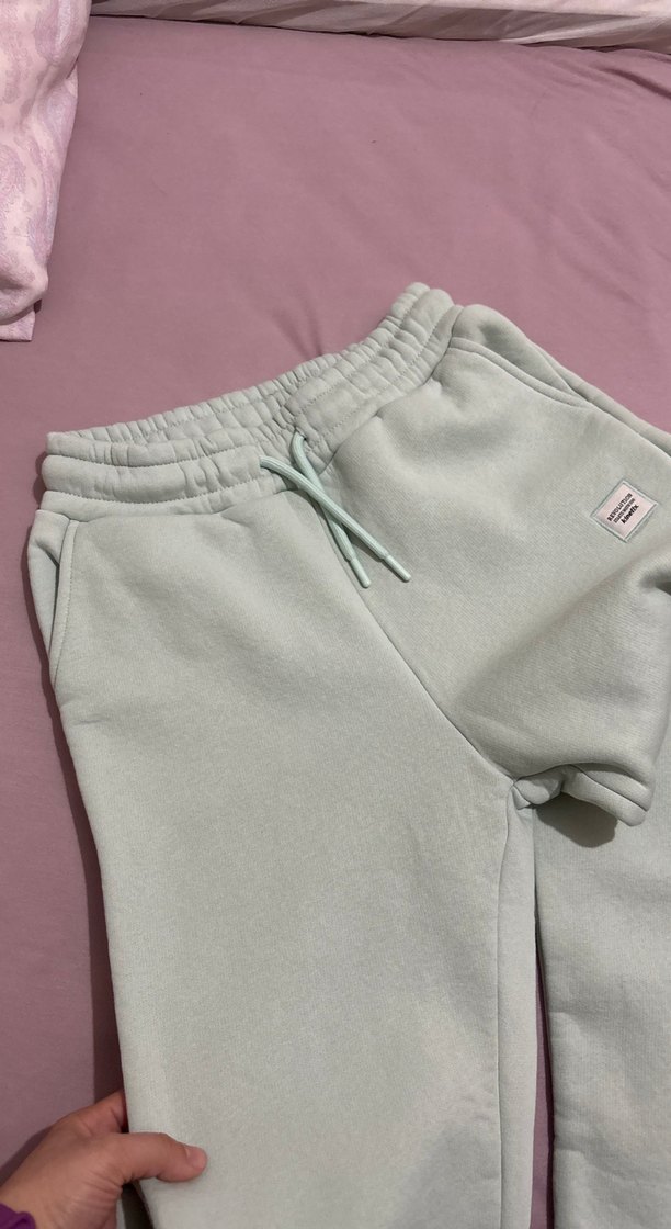 Gri Kadın Sweatpant Rahat Kesim Midi Boy - Görsel 2