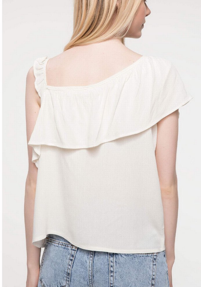 Tek Omuz Fırfırlı Bluz - Görsel 2