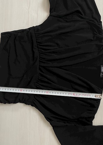 Femme Büzgülü V Yaka Bej Bluz - Görsel 5