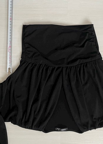 Femme Büzgülü V Yaka Bej Bluz - Görsel 4