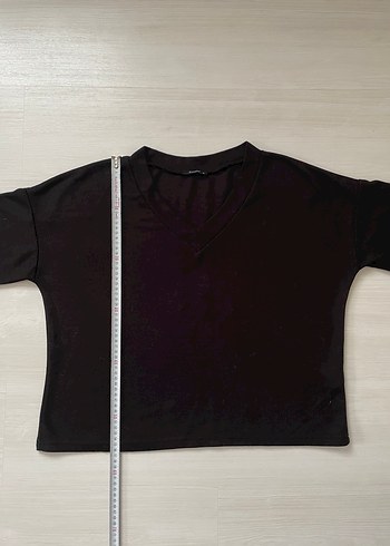 Siyah V Yaka Salaş Kazak - Görsel 2