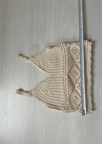 Örgü Bohem Crop Bluz - Görsel 6