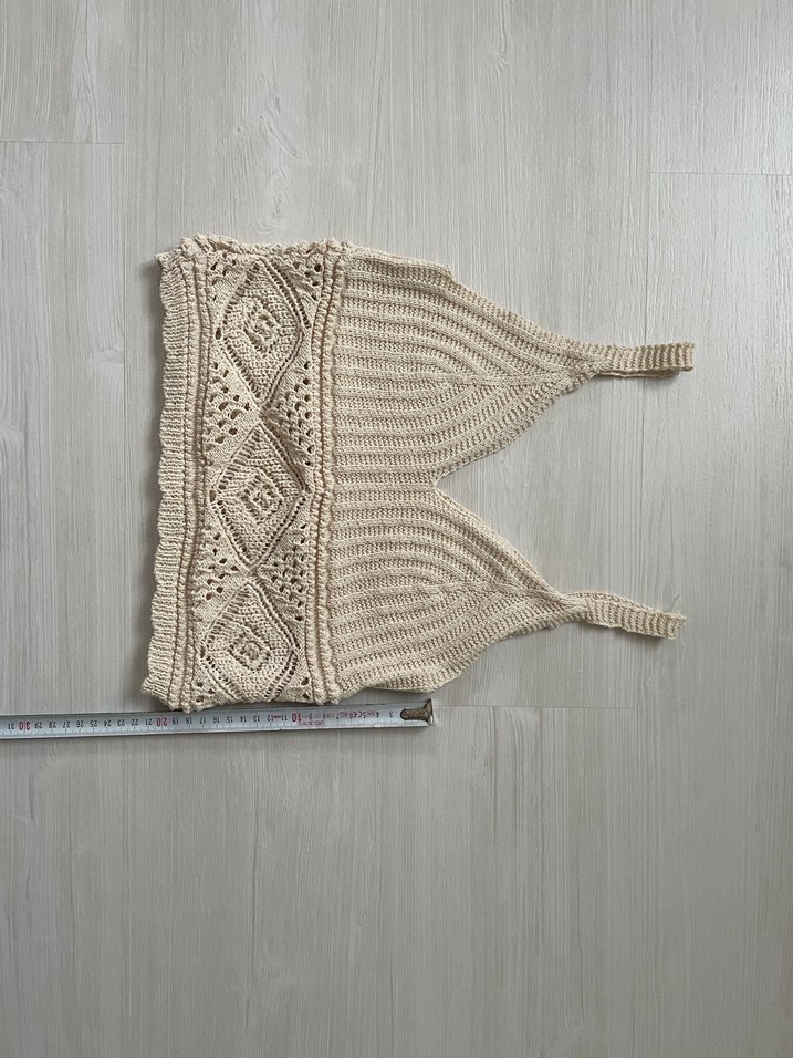 Örgü Bohem Crop Bluz - Görsel 5