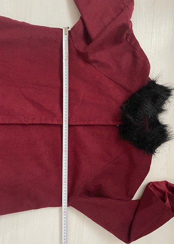 Bordo Kaşe Kaban - Görsel 3