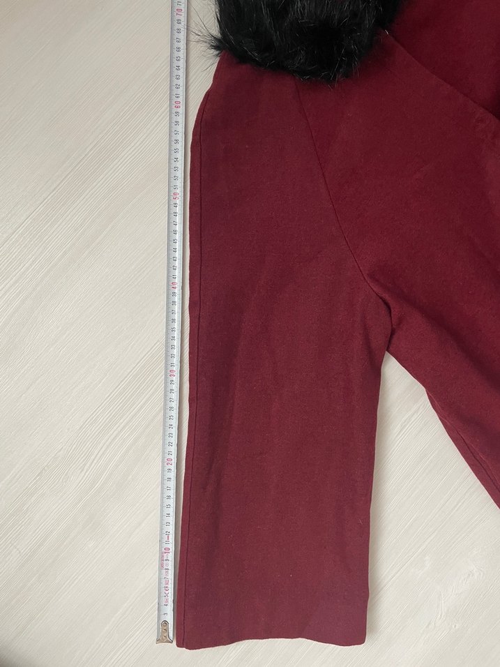 Bordo Kaşe Kaban - Görsel 5