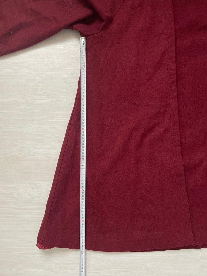 Bordo Kaşe Kaban - Görsel 4