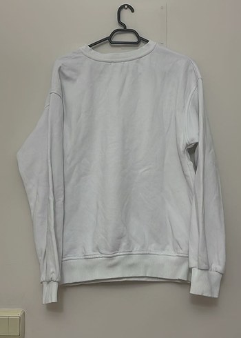 Beyaz Mavi Logo Sweatshirt - Görsel 2