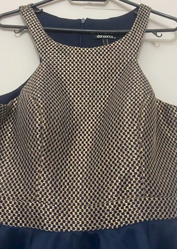 Klasik Lacivert Midi Abiye Elbise - Görsel 2