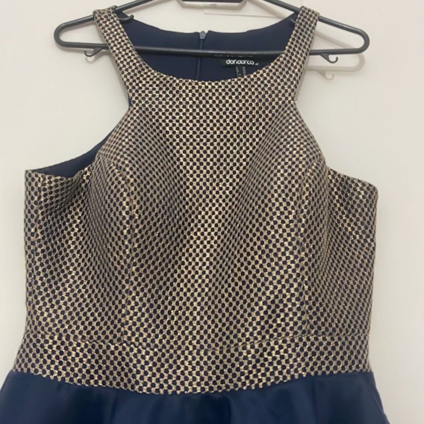 Klasik Lacivert Midi Abiye Elbise - Görsel 2