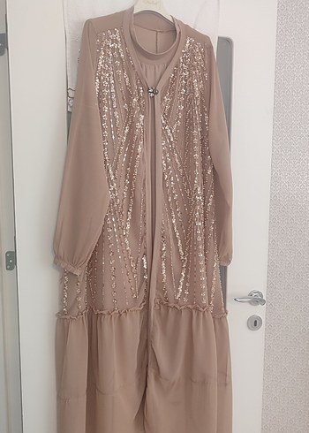 52 Beden camel Renk tesettür abiye