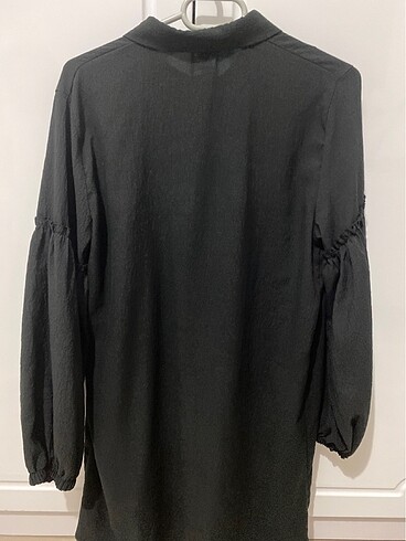Siyah ahşap düğmeli gömlek - Görsel 5