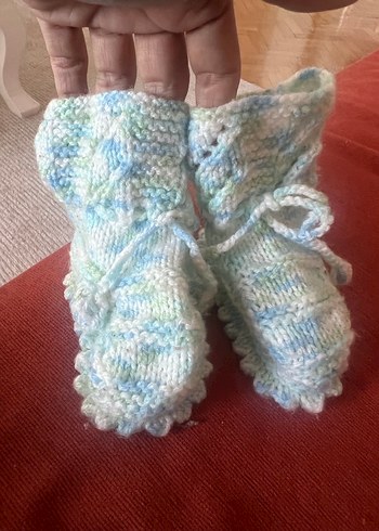 Bebek Örgü Bohem Patik - Görsel 5