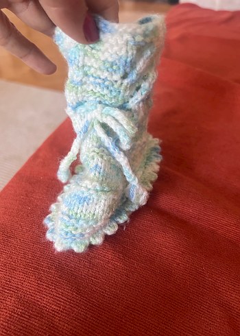 Bebek Örgü Bohem Patik - Görsel 4