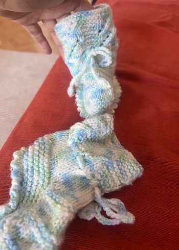 Bebek Örgü Bohem Patik - Görsel 2