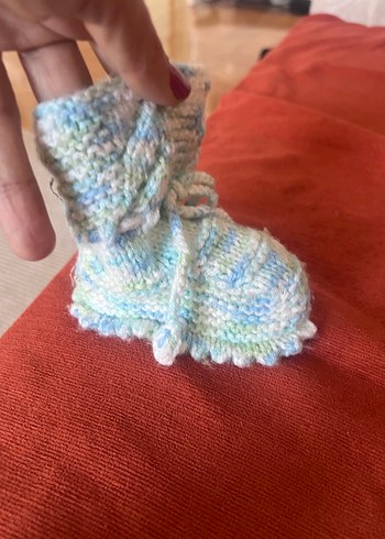 Bebek Örgü Bohem Patik - Görsel 3