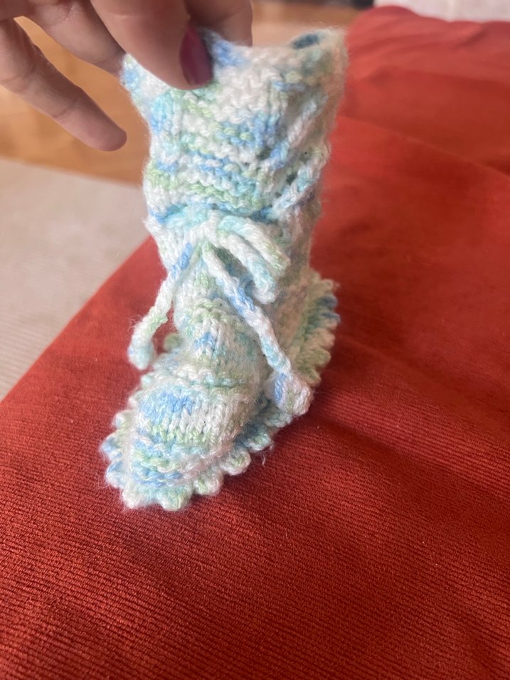 Bebek Örgü Bohem Patik - Görsel 4