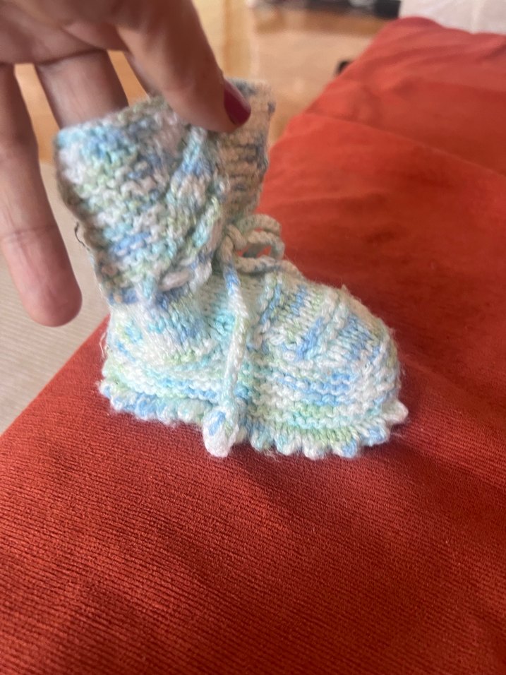 Bebek Örgü Bohem Patik - Görsel 3