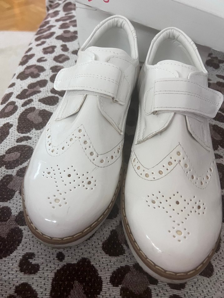 Beyaz Erkek Çocuk Klasik Kemerli Ayakkabı - Görsel 3