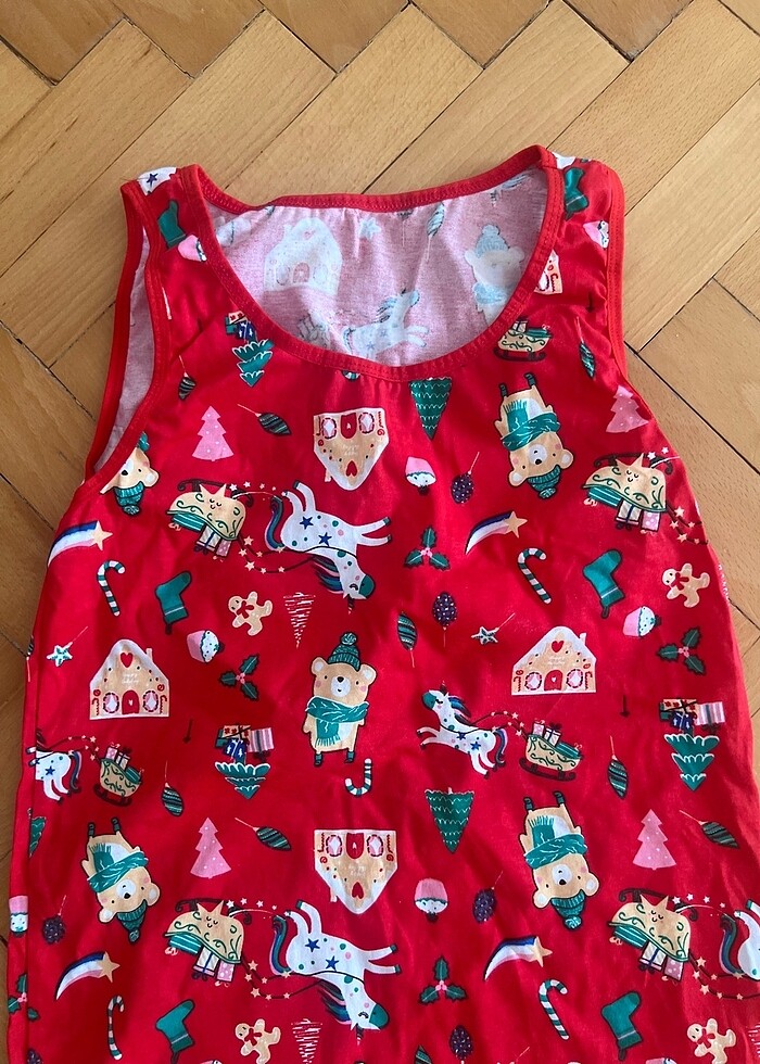 yilbasi desenli cocuk atlet - Görsel 3