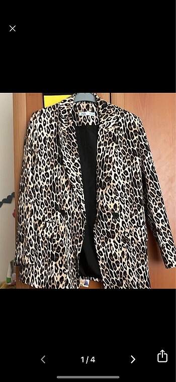 Zara leopar desenli blazer ceket