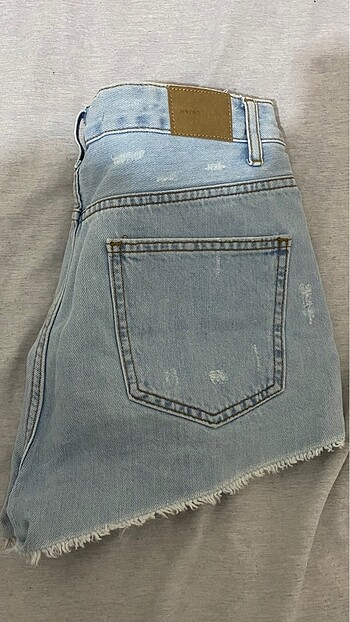 s Beden mavi Renk koton mini jean şort
