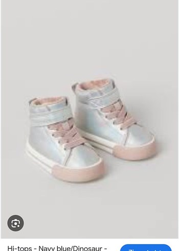 H&M Kız Çocuk Pembe Bağcıklı ve Cırt Cırtlı Spor Ayakkabı temiz. - Görsel 3