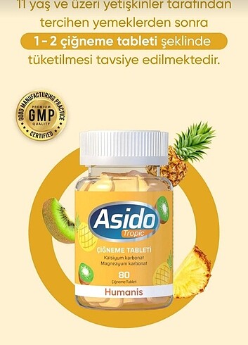  ASİDO TROPİC 80 ÇİĞNEME TABLET