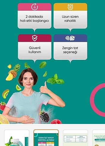  Beden Renk ASİDO mint 80 çiğneme tableti 