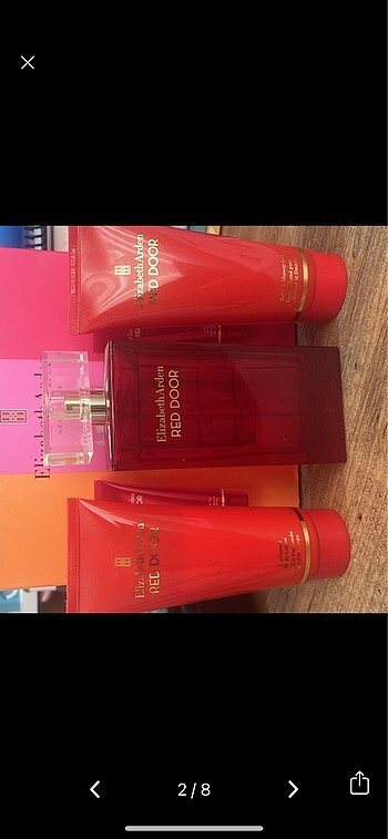 elizabeth arden red door parfum seti hepsı dolu